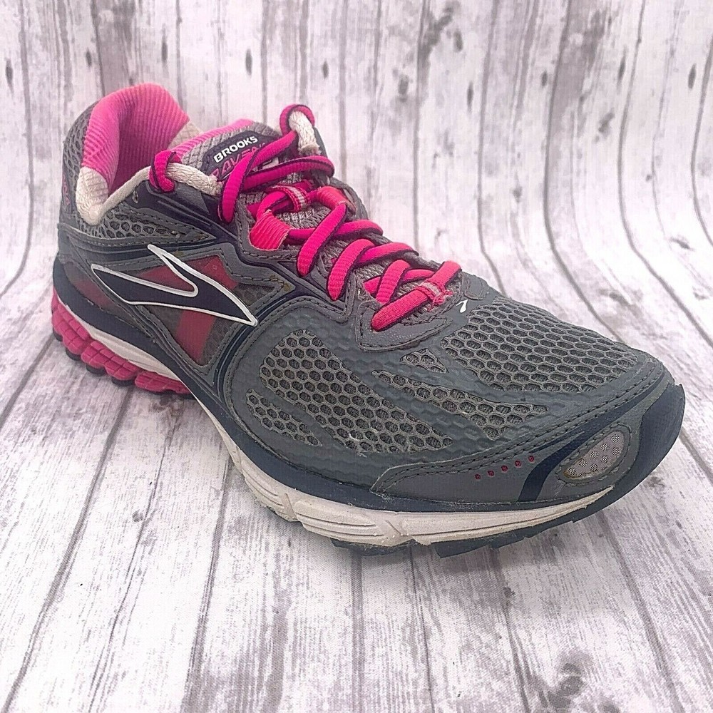 Brooks Womens Ravenna 5 Gray Pink Road Running Shoes 1201491B672 US Size 8.5B